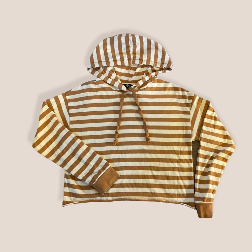 Forever 21 Striped hood Top